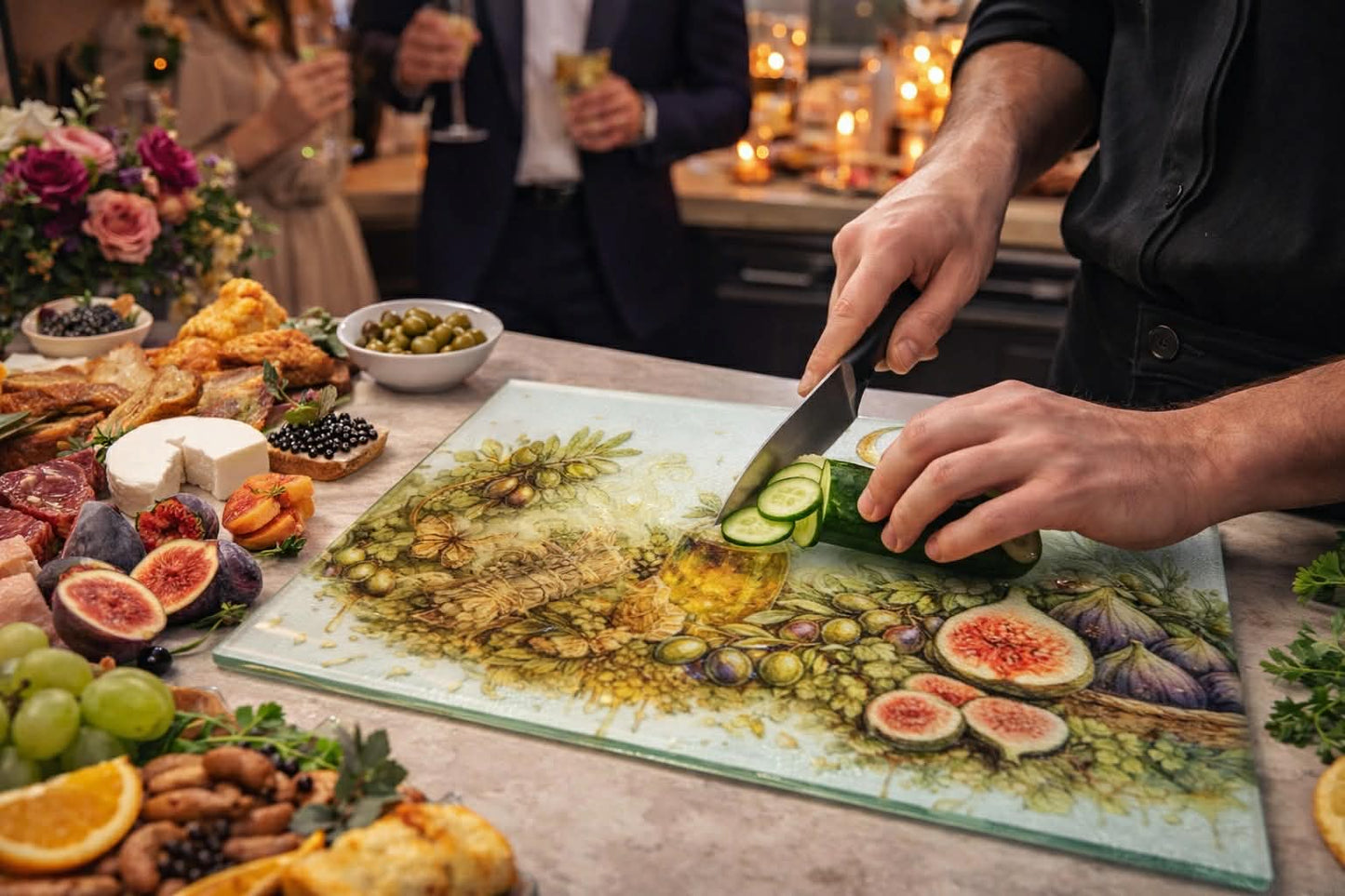 Glass Cutting Board - Olive and Fig Collective