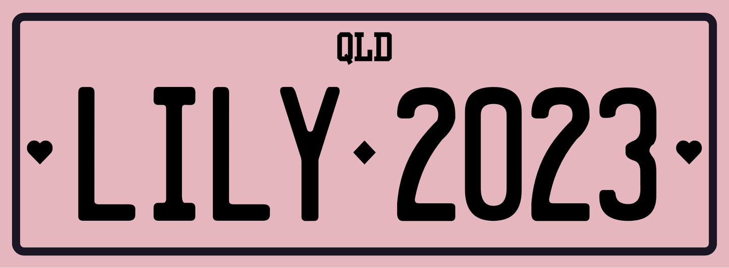 Novelty Name/Licence Plate - Olive and Fig Collective